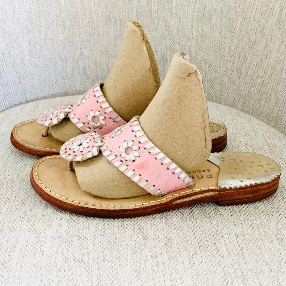 Jack Rogers Style Pink Silver Women's Sandals